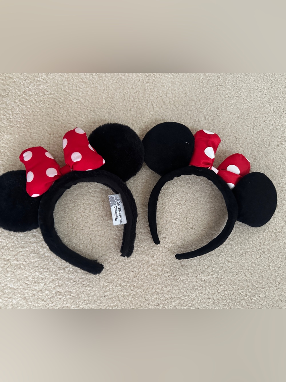 Disney Red Polka Dot Minnie Mouse Ear Headband Pair - Black & Red